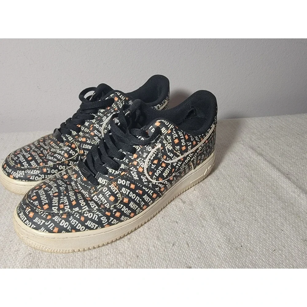 Nike Air Force 1 07 Premium Just Do It Collection Black Mens 10 AO6296-001